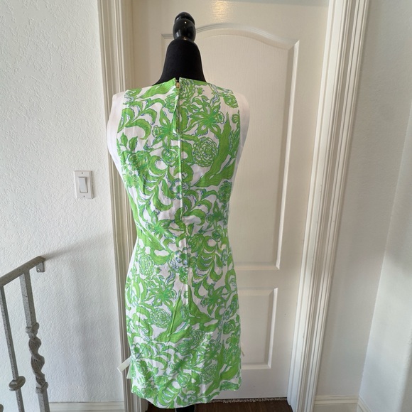 NWT Lilly Pulitzer Sz 6 Beckler Stretch Shift Dress Resort White Daffodil Hill - Picture 7 of 9